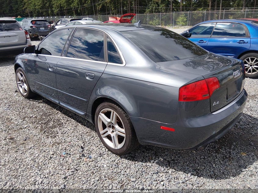 2008 Audi A4 VIN WAUDF78E78A054486 IAAI salvage auction — VANDALISM, Bill Of Sale (Washington), sold $325 on 2026-07-29 (photo 3)