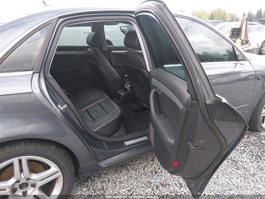 2008 Audi A4 VIN WAUDF78E78A054486 IAAI salvage auction — VANDALISM, Bill Of Sale (Washington), sold $325 on 2026-07-29 (photo 8)