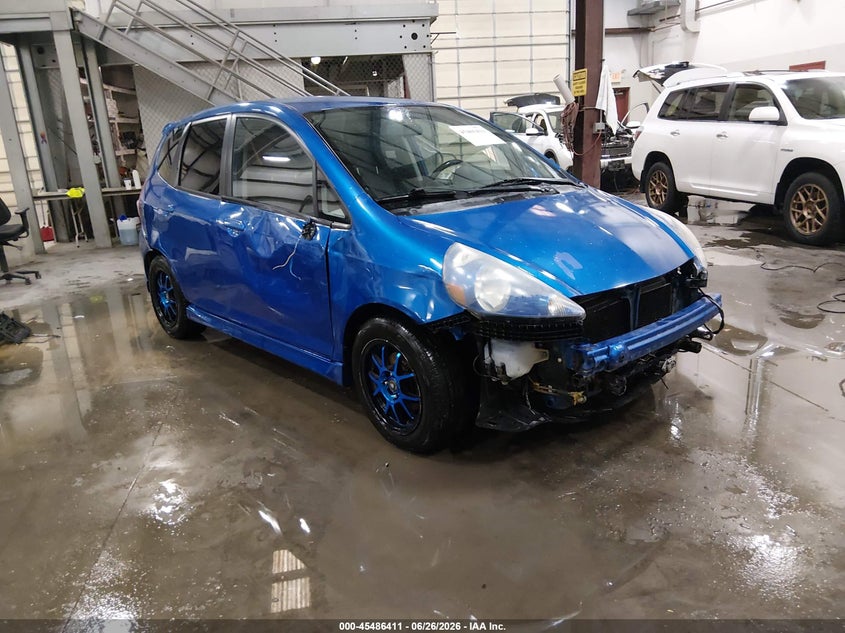 2007 Honda Fit VIN JHMGD376X7S022342 IAAI salvage auction — RIGHT SIDE, Salvage (Idaho), sold $300 on 2026-07-24 (photo 1)