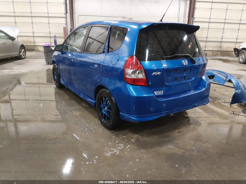 2007 Honda Fit VIN JHMGD376X7S022342 IAAI salvage auction — RIGHT SIDE, Salvage (Idaho), sold $300 on 2026-07-24 (photo 3)