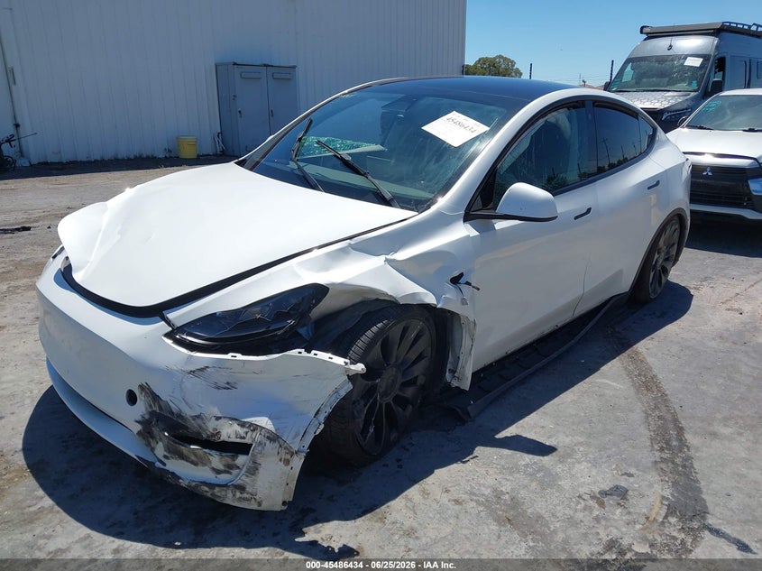 2023 Tesla Model y VIN 7SAYGDEFXPF601532 IAAI salvage auction — FRONT END, Salvage (California), sold $25 on 2026-07-30 (photo 6)