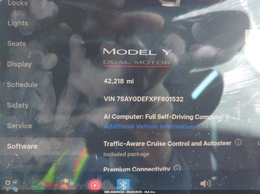 2023 Tesla Model y VIN 7SAYGDEFXPF601532 IAAI salvage auction — FRONT END, Salvage (California), sold $25 on 2026-07-30 (photo 7)