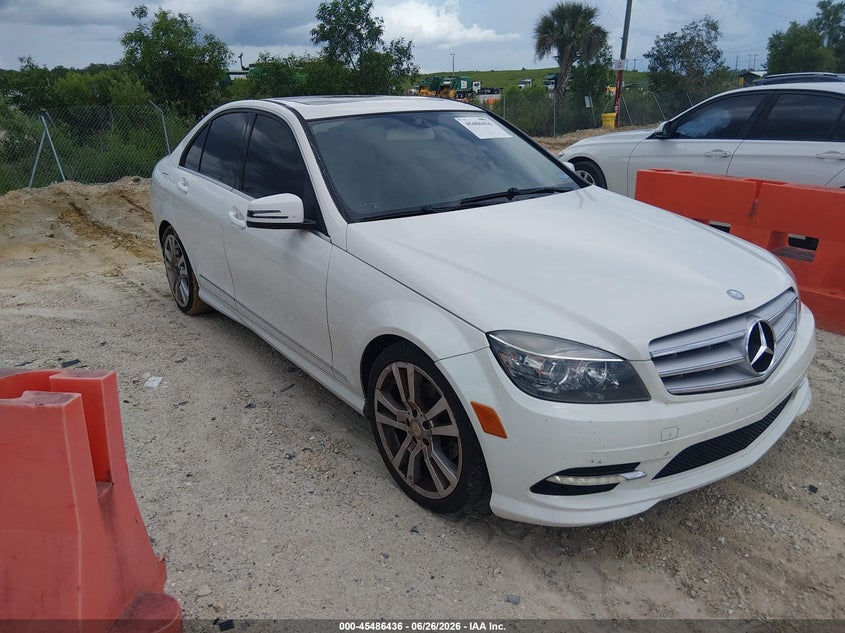2011 Mercedes-benz C class VIN WDDGF5EB2BF654721 IAAI salvage auction — NORMAL WEAR, Clear (Florida), sold $1,900 on 2026-07-07 (photo 1)
