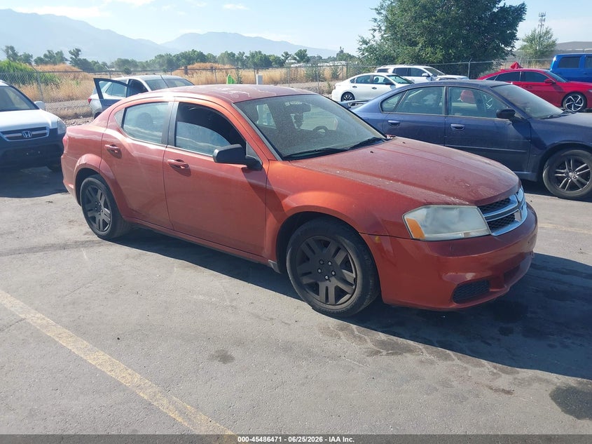 2012 Dodge Avenger VIN 1C3CDZAB4CN182707 IAAI salvage auction — NORMAL WEAR, Clear (Utah), sold $275 on 2026-07-09 (photo 1)