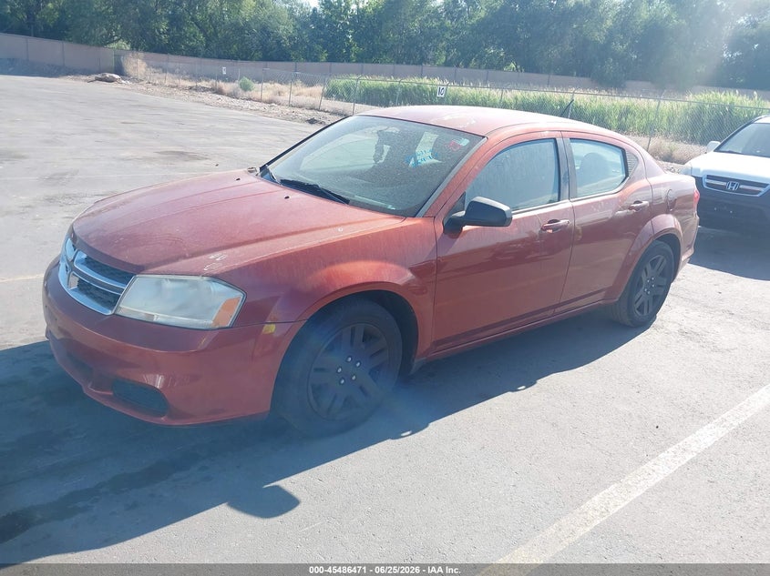 2012 Dodge Avenger VIN 1C3CDZAB4CN182707 IAAI salvage auction — NORMAL WEAR, Clear (Utah), sold $275 on 2026-07-09 (photo 2)