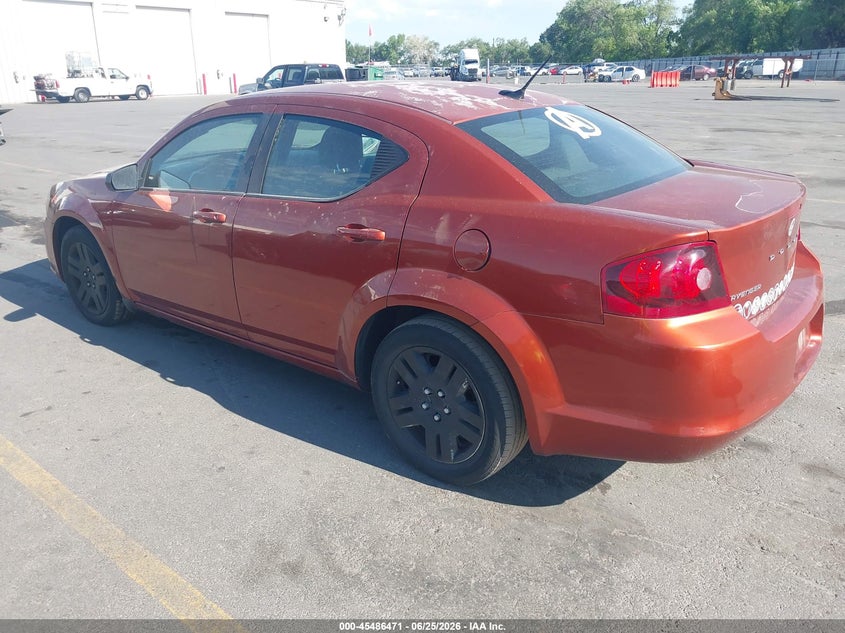 2012 Dodge Avenger VIN 1C3CDZAB4CN182707 IAAI salvage auction — NORMAL WEAR, Clear (Utah), sold $275 on 2026-07-09 (photo 3)