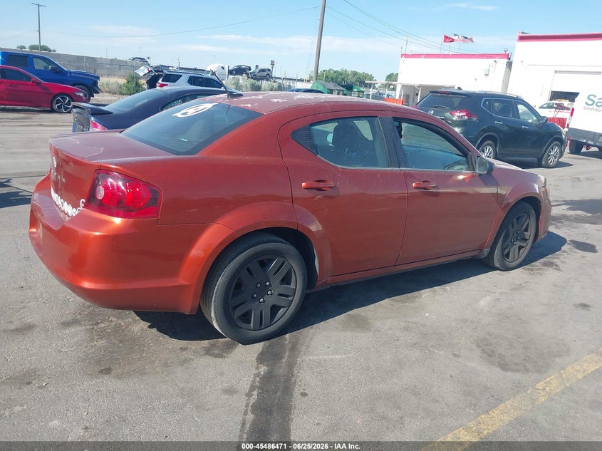 2012 Dodge Avenger VIN 1C3CDZAB4CN182707 IAAI salvage auction — NORMAL WEAR, Clear (Utah), sold $275 on 2026-07-09 (photo 4)