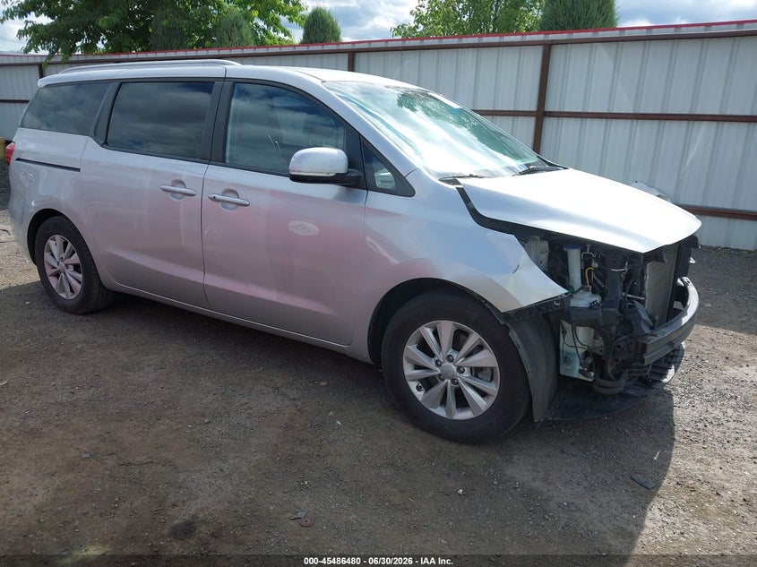 2018 Kia SEDONA VIN KNDMB5C16J6401838 IAAI salvage auction — FRONT END, Bill Of Sale (Washington), sold $125 on 2026-07-28 (photo 1)