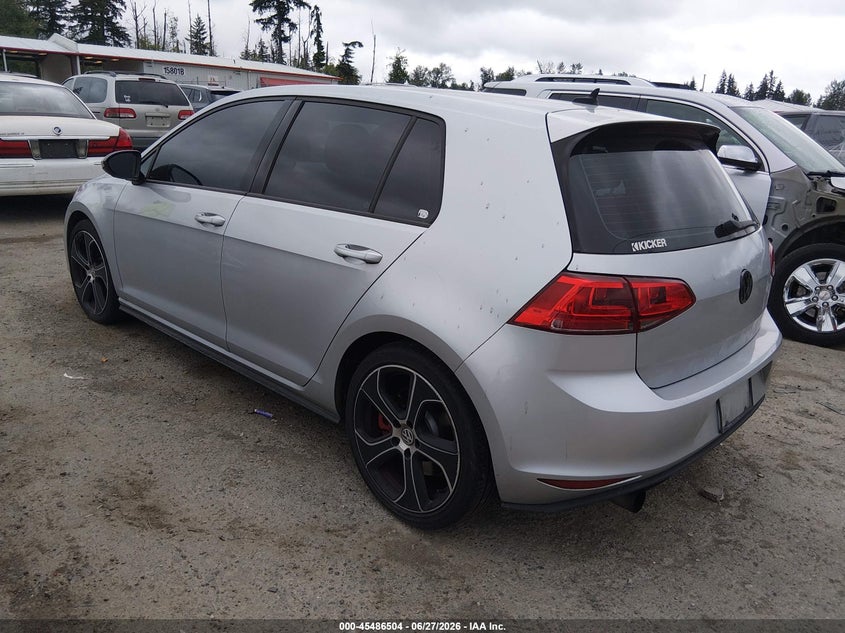 2015 Volkswagen Golf gti VIN 3VW547AU9FM095410 IAAI salvage auction — NORMAL WEAR, Clear (Washington), sold $6,100 on 2026-07-08 (photo 3)