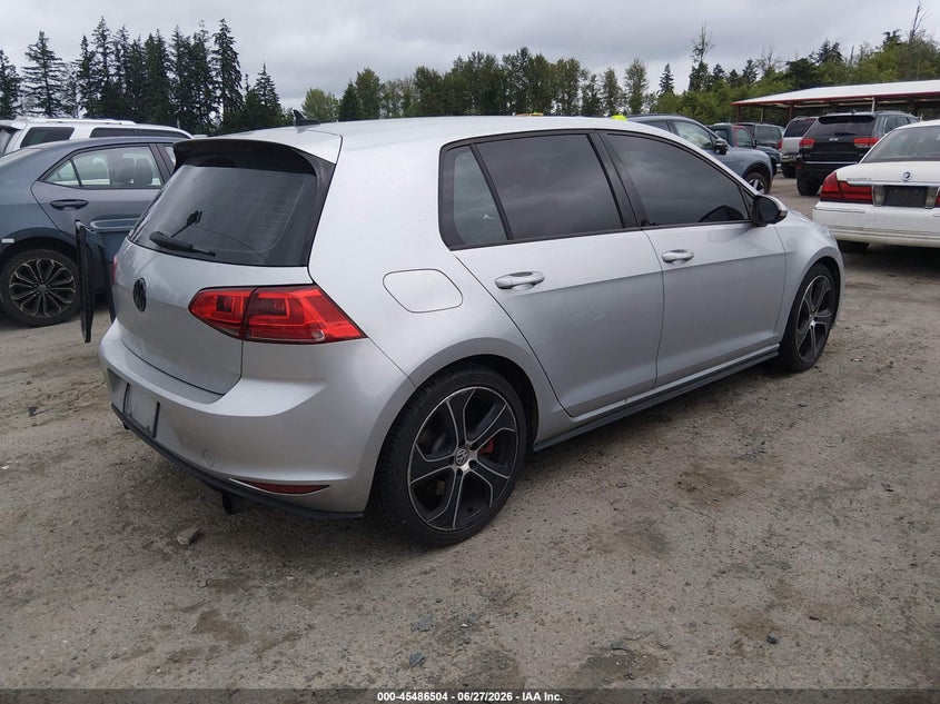 2015 Volkswagen Golf gti VIN 3VW547AU9FM095410 IAAI salvage auction — NORMAL WEAR, Clear (Washington), sold $6,100 on 2026-07-08 (photo 4)