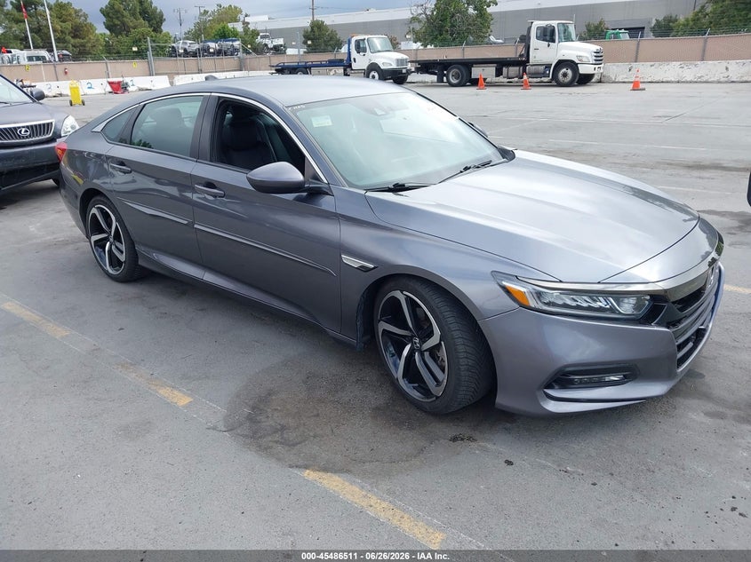 2018 Honda Accord VIN 1HGCV1F37JA079007 IAAI salvage auction — LEFT FRONT, Salvage (California), sold $5,100 on 2026-07-09 (photo 1)