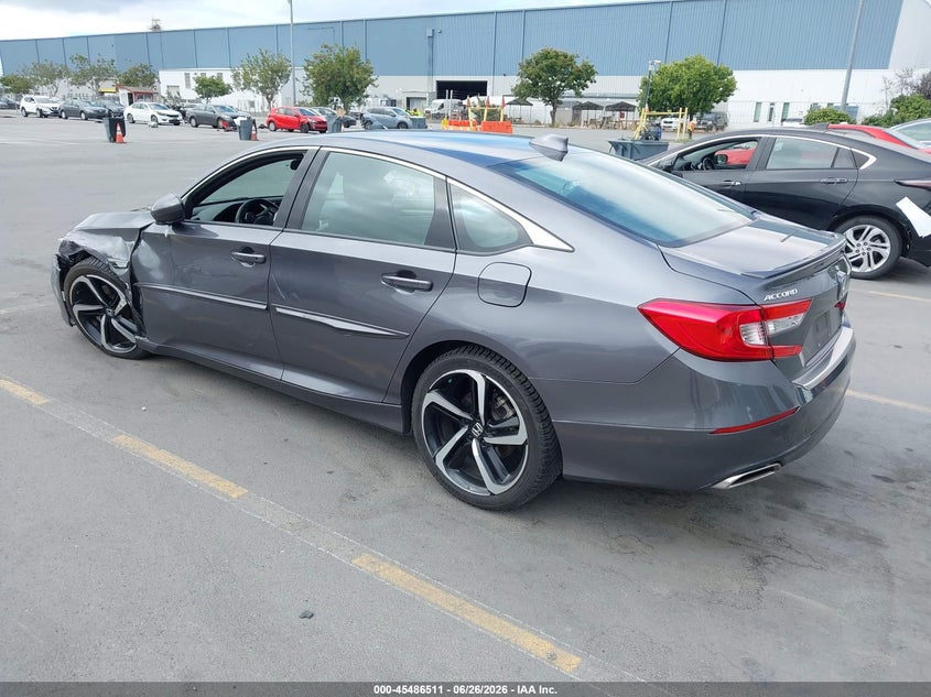 2018 Honda Accord VIN 1HGCV1F37JA079007 IAAI salvage auction — LEFT FRONT, Salvage (California), sold $5,100 on 2026-07-09 (photo 3)