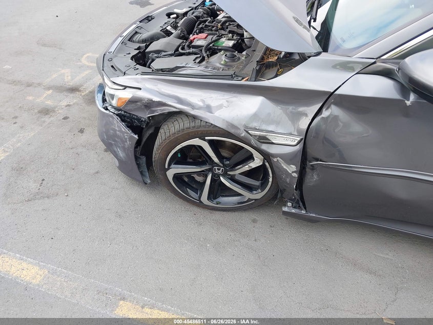 2018 Honda Accord VIN 1HGCV1F37JA079007 IAAI salvage auction — LEFT FRONT, Salvage (California), sold $5,100 on 2026-07-09 (photo 6)