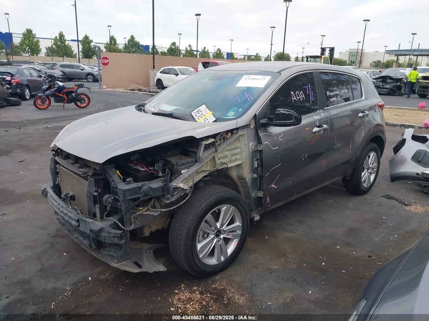 2018 Kia Sportage VIN KNDPM3AC7J7429819 IAAI salvage auction — LEFT FRONT, Salvage Title, sold $1,900 on 2026-07-13 (photo 2)