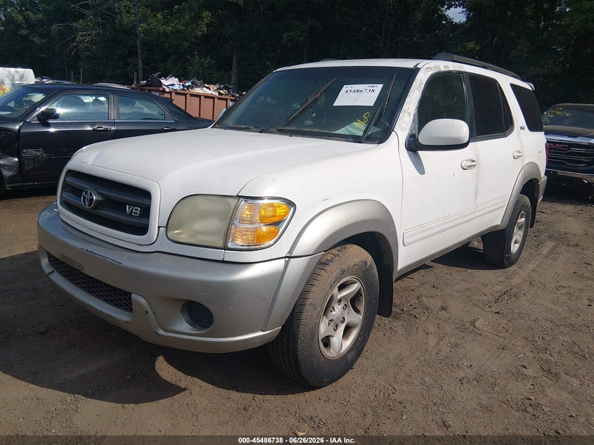 2002 Toyota Sequoia VIN 5TDZT34A02S128841 IAAI salvage auction — NORMAL WEAR, Clear (Virginia), sold $950 on 2026-07-29 (photo 2)