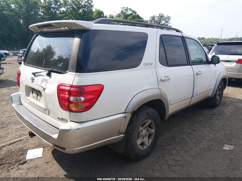2002 Toyota Sequoia VIN 5TDZT34A02S128841 IAAI salvage auction — NORMAL WEAR, Clear (Virginia), sold $950 on 2026-07-29 (photo 4)