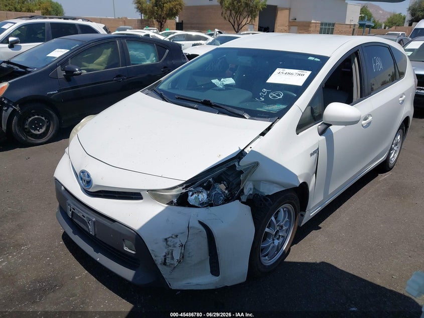 2015 Toyota Prius v VIN JTDZN3EU2FJ019187 IAAI salvage auction — LEFT FRONT, Salvage Title, sold $2,150 on 2026-07-12 (photo 2)