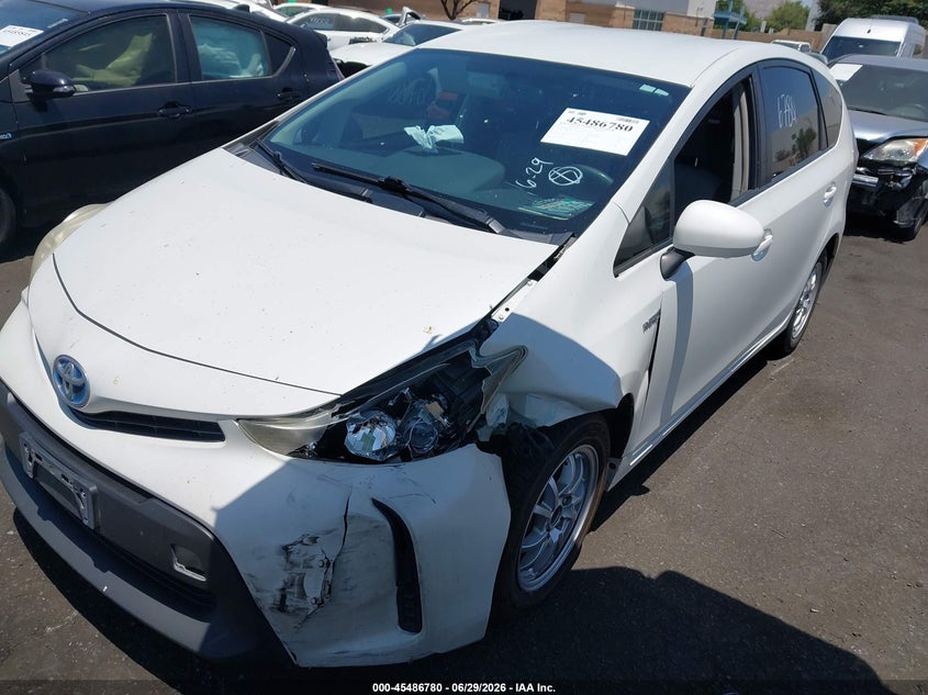 2015 Toyota Prius v VIN JTDZN3EU2FJ019187 IAAI salvage auction — LEFT FRONT, Salvage Title, sold $2,150 on 2026-07-12 (photo 6)