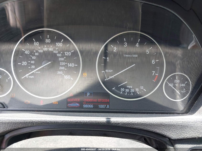2014 BMW 3er VIN WBA3C1C58EK116329 IAAI salvage auction — FRONT END, Salvage (California), sold $950 on 2026-07-22 (photo 7)