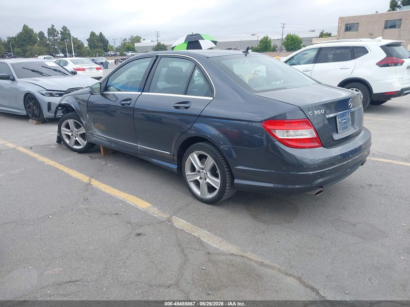 2011 Mercedes-benz C class VIN WDDGF5EB5BR141834 IAAI salvage auction — LEFT FRONT, Salvage (California), sold $975 on 2026-08-03 (photo 3)