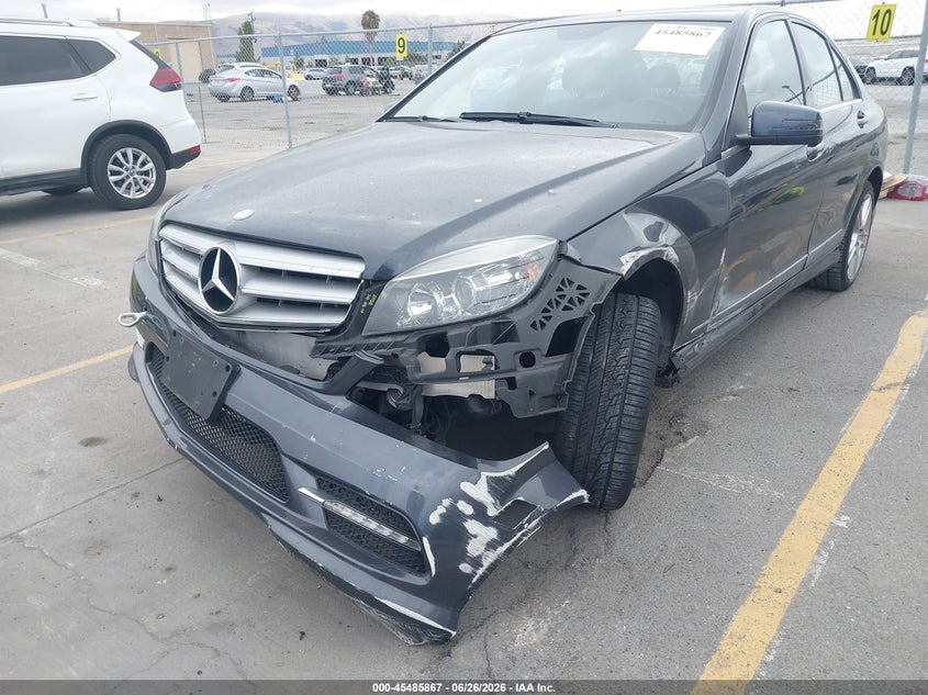 2011 Mercedes-benz C class VIN WDDGF5EB5BR141834 IAAI salvage auction — LEFT FRONT, Salvage (California), sold $975 on 2026-08-03 (photo 6)