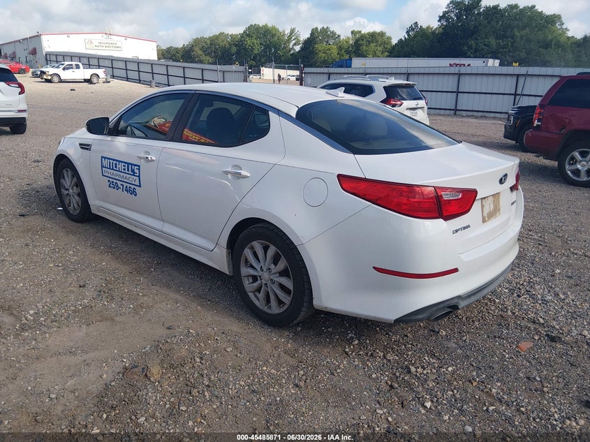 2014 Kia Optima VIN 5XXGN4A74EG322472 IAAI salvage auction — NORMAL WEAR, Clear (Louisiana), sold $150 on 2026-07-13 (photo 3)