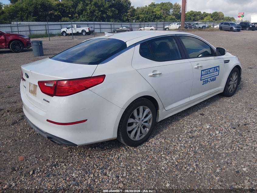 2014 Kia Optima VIN 5XXGN4A74EG322472 IAAI salvage auction — NORMAL WEAR, Clear (Louisiana), sold $150 on 2026-07-13 (photo 4)