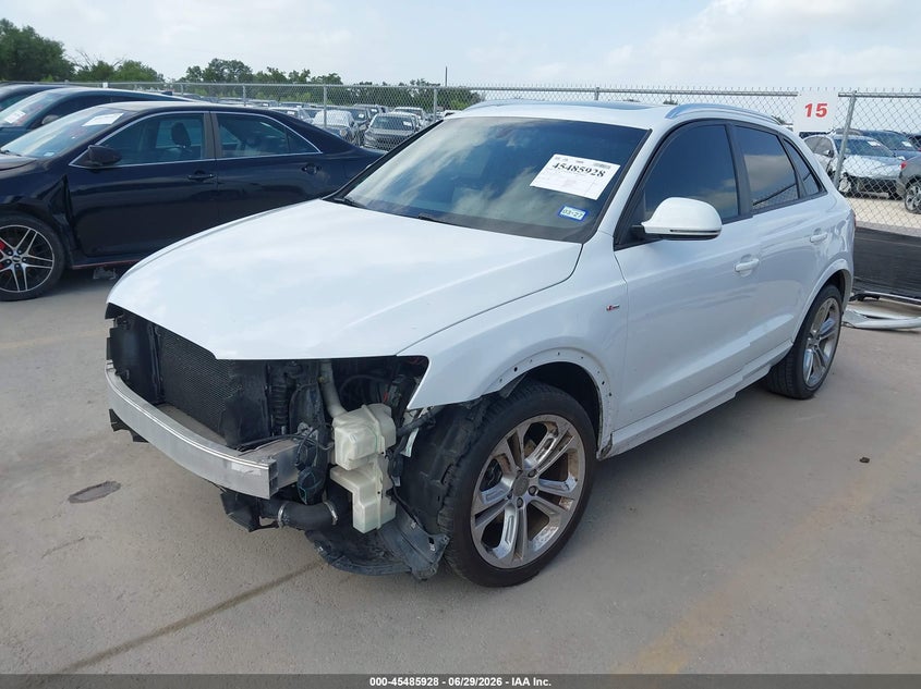 2018 Audi Q3 VIN WA1BCCFS3JR014153 IAAI salvage auction — LEFT & RIGHT, Original (Texas), sold $4,400 on 2026-09-08 (photo 2)