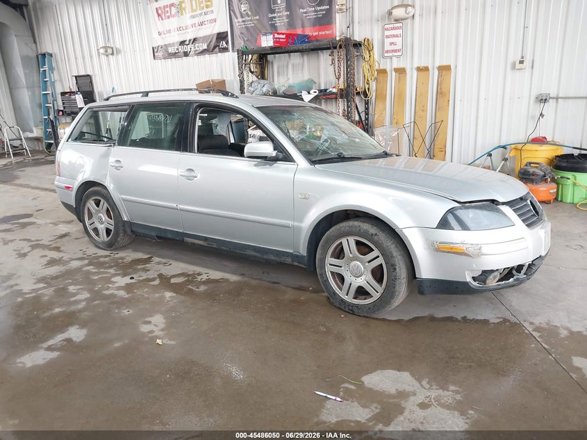 2002 Volkswagen Passat VIN WVWVH63BX2E408901 IAAI salvage auction — LEFT SIDE, Salvage (North Dakota), sold $225 on 2026-08-06 (photo 1)