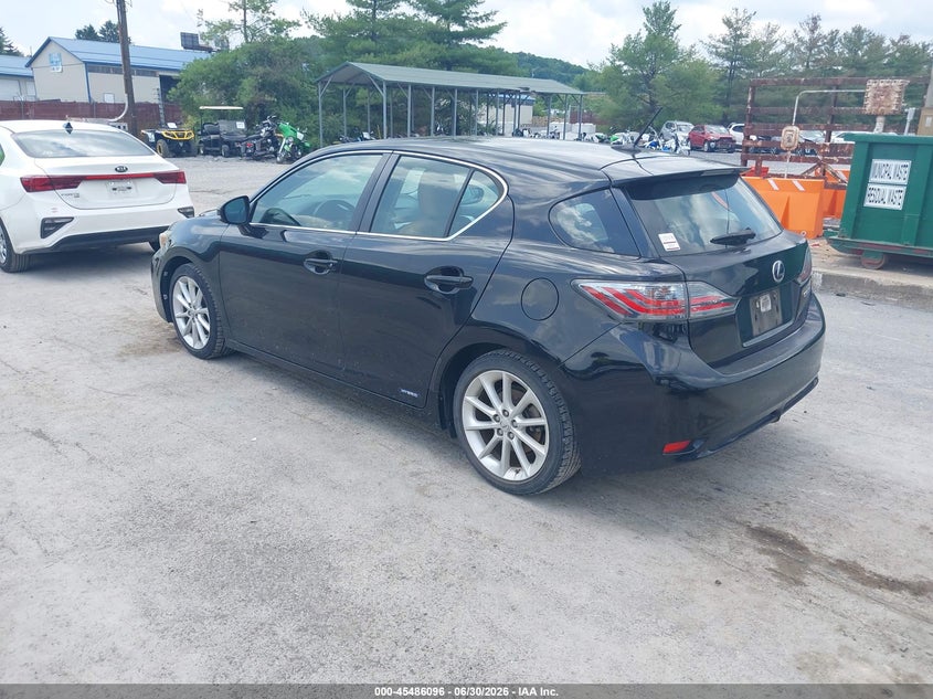2011 Lexus Ct 200h VIN JTHKD5BH6B2017257 IAAI salvage auction — NORMAL WEAR, Clear (Pennsylvania), sold $6,150 on 2026-07-08 (photo 3)