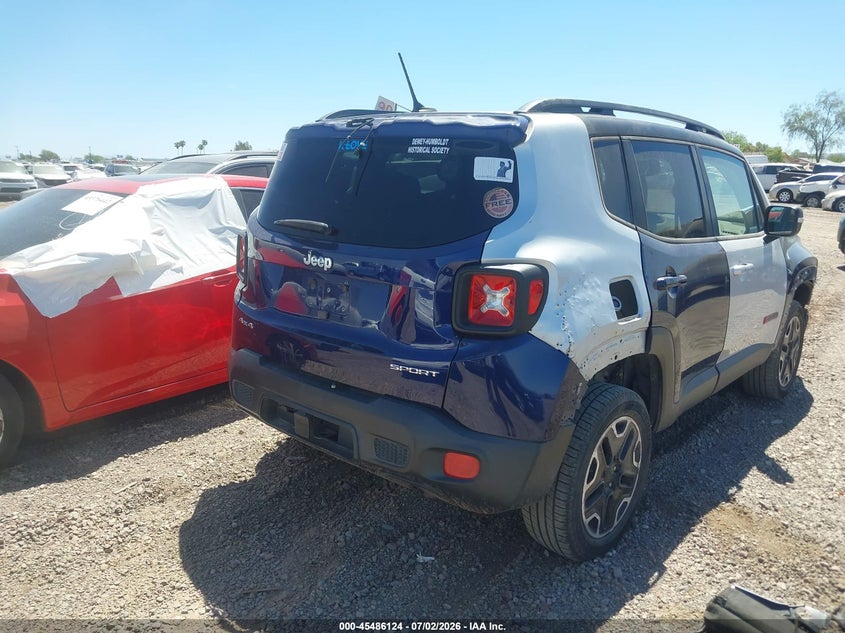 2017 Jeep Renegade VIN ZACCJBCB1HPG36578 IAAI salvage auction — NORMAL WEAR, Salvage (Arizona), sold $800 on 2026-07-14 (photo 4)