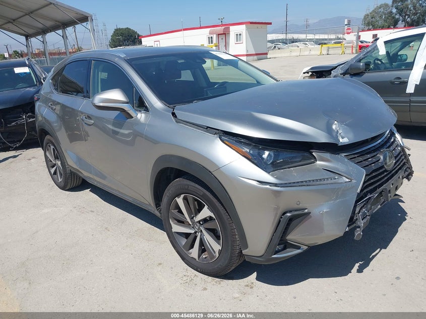 2020 Lexus Nx VIN JTJGARBZ5L5007476 IAAI salvage auction — FRONT END, Salvage (California), sold $6,100 on 2026-07-27 (photo 1)