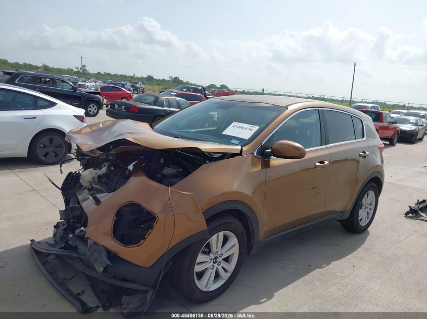 2017 Kia Sportage VIN KNDPM3ACXH7087874 IAAI salvage auction — FRONT END, Salvage (Texas), sold $1,000 on 2026-07-17 (photo 2)