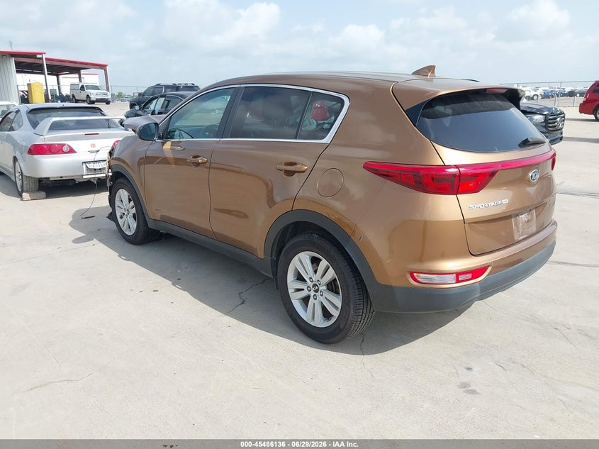 2017 Kia Sportage VIN KNDPM3ACXH7087874 IAAI salvage auction — FRONT END, Salvage (Texas), sold $1,000 on 2026-07-17 (photo 3)