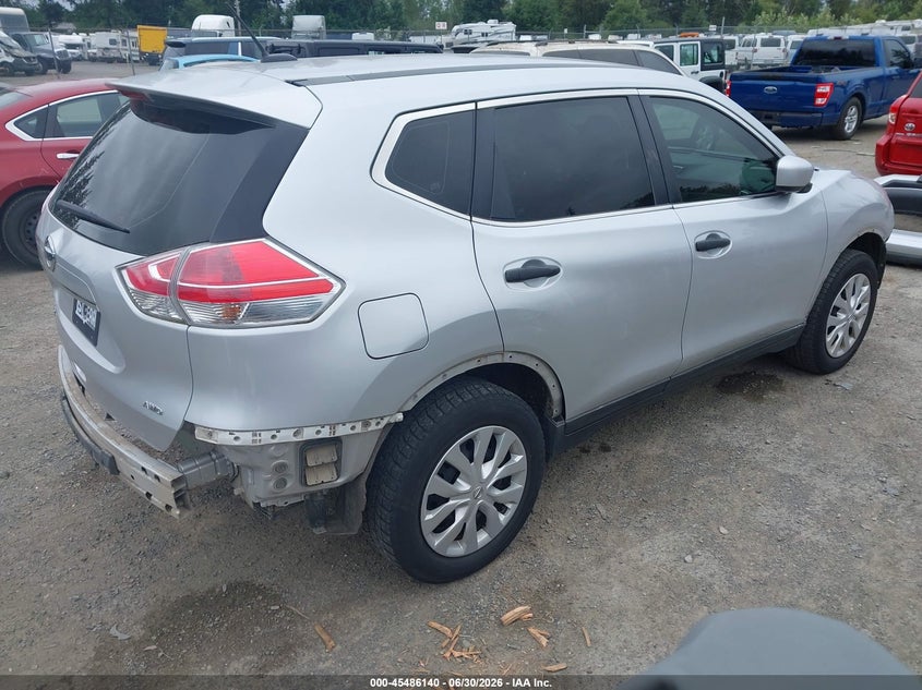 2016 Nissan Rogue VIN KNMAT2MV7GP667579 IAAI salvage auction — FRONT & REAR, Bill Of Sale (Washington), sold $1,800 on 2026-07-15 (photo 4)