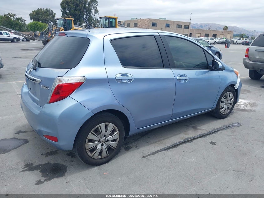 2014 Toyota Yaris VIN JTDKTUD34ED591204 IAAI salvage auction — NORMAL WEAR, App For Dup Salv Title - Dealer (California), sold $1,100 on 2026-07-29 (photo 4)