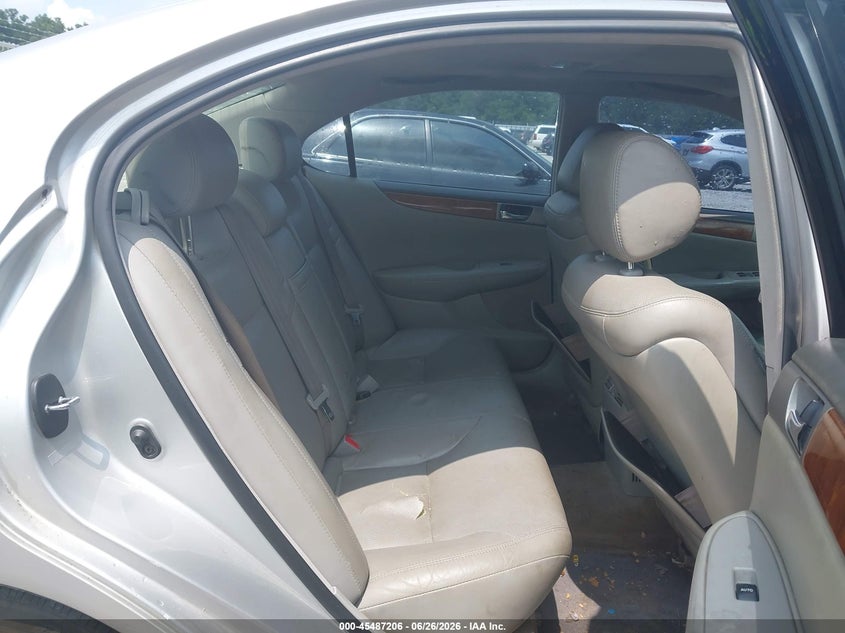 2006 Lexus Es 330 VIN JTHBA30G765174212 IAAI salvage auction — NORMAL WEAR, Clear (Alabama), sold $250 on 2026-07-23 (photo 8)