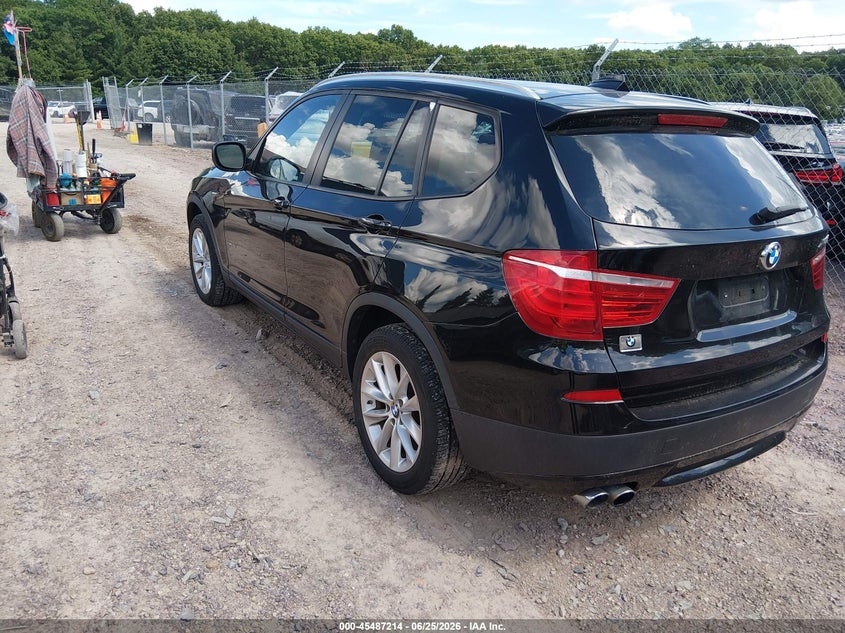 2014 BMW X3 VIN 5UXWX9C54E0D32078 IAAI salvage auction — HAIL, Clear (Tennessee), sold $1,800 on 2026-07-29 (photo 3)