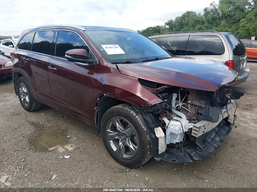 2017 Toyota Highlander VIN 5TDDZRFH6HS464895 — IAAI salvage auction photo