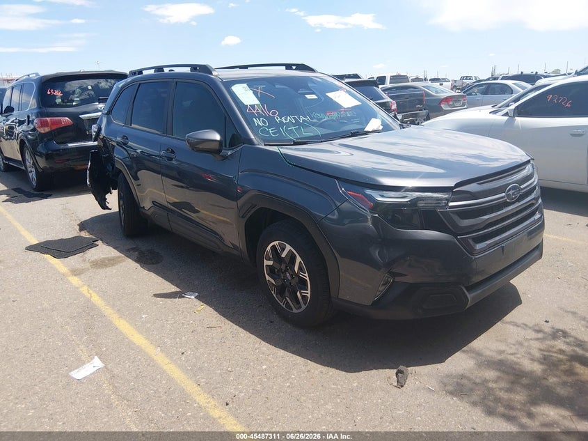 2025 Subaru Forester VIN JF2SLDDCXSH561789 IAAI salvage auction — FRONT & REAR, Clear (Colorado), sold $15,600 on 2026-07-07 (photo 1)