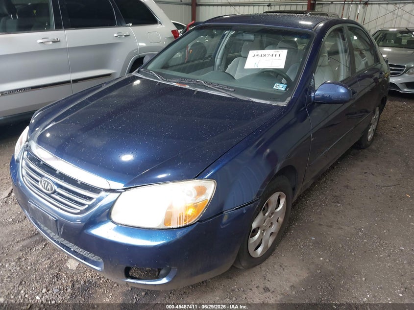 2007 Kia Spectra VIN KNAFE121975378951 IAAI salvage auction — SIDE, Non-Repairable (Virginia), sold $350 on 2026-07-25 (photo 2)
