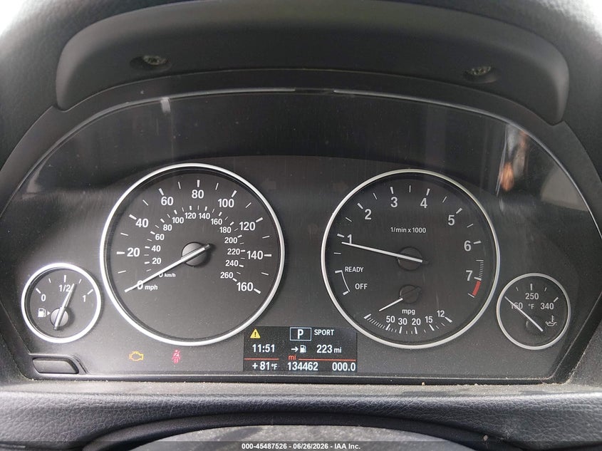 2014 BMW 3er VIN WBA3C3C50EPV90175 IAAI salvage auction — FRONT END, Salvage (New Jersey), sold $1,375 on 2026-08-17 (photo 7)
