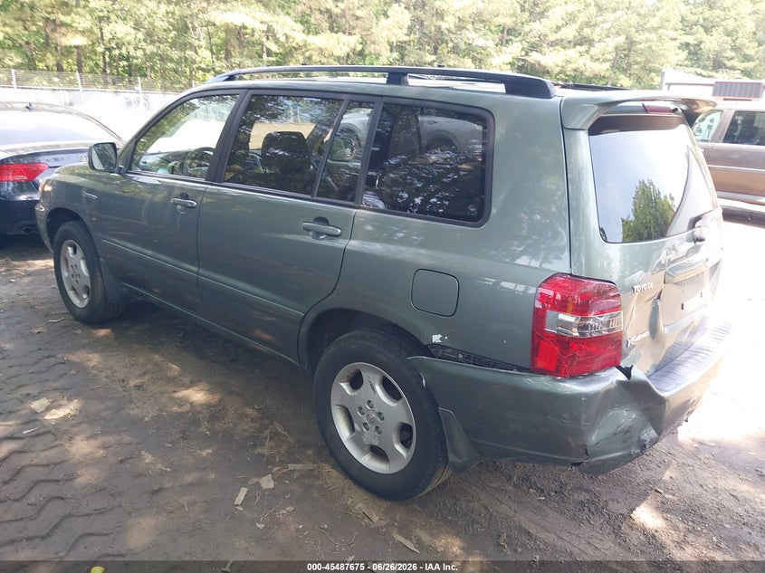 2006 Toyota Highlander VIN JTEEP21A660152583 IAAI salvage auction — REAR END, Salvage (Virginia), sold $1,250 on 2026-07-12 (photo 3)