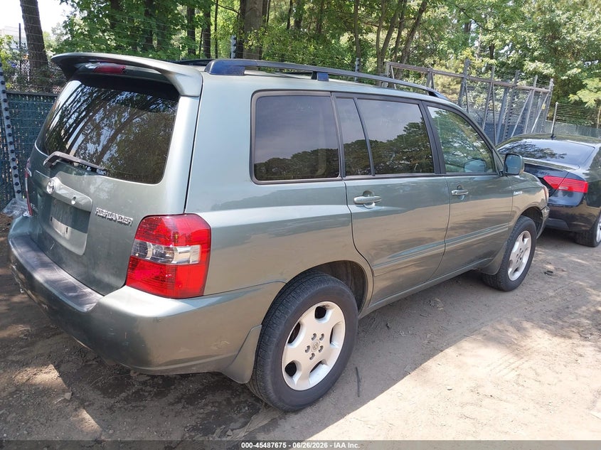 2006 Toyota Highlander VIN JTEEP21A660152583 IAAI salvage auction — REAR END, Salvage (Virginia), sold $1,250 on 2026-07-12 (photo 4)
