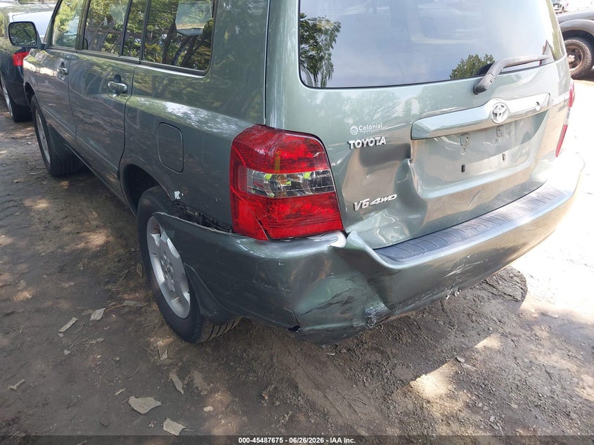 2006 Toyota Highlander VIN JTEEP21A660152583 IAAI salvage auction — REAR END, Salvage (Virginia), sold $1,250 on 2026-07-12 (photo 6)