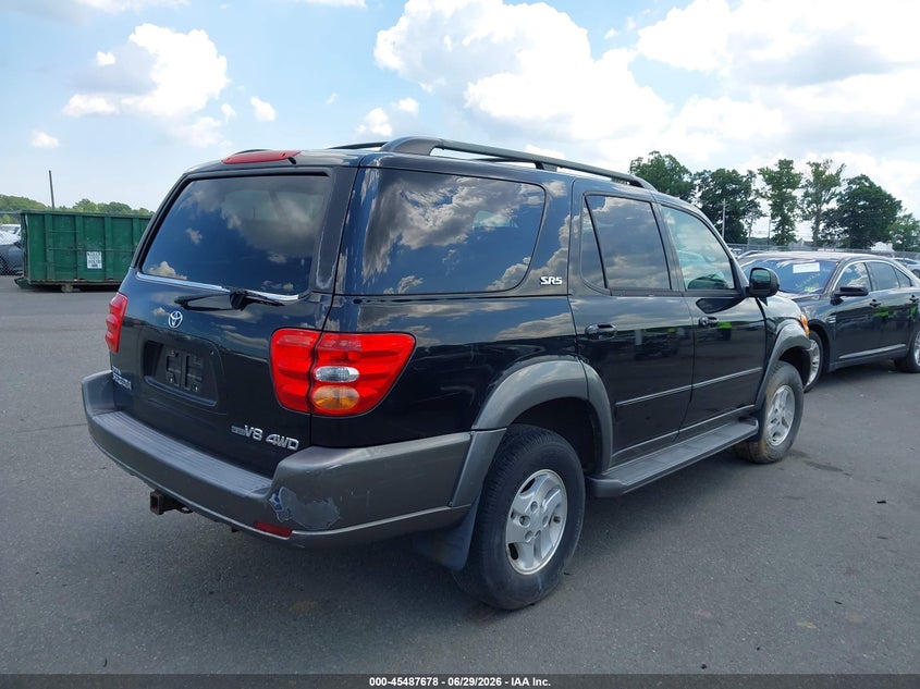 2004 Toyota Sequoia VIN 5TDBT44A44S233277 IAAI salvage auction — FRONT & REAR, Clear (New Jersey), sold $1,000 on 2026-07-27 (photo 4)