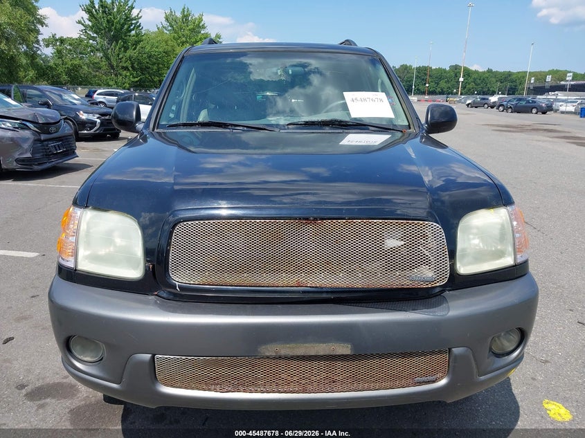 2004 Toyota Sequoia VIN 5TDBT44A44S233277 IAAI salvage auction — FRONT & REAR, Clear (New Jersey), sold $1,000 on 2026-07-27 (photo 6)