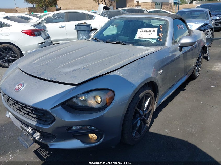 2017 Fiat 124 spider VIN JC1NFAEK3H0101398 IAAI salvage auction — REAR END, Salvage Certificate (California), sold $3,675 on 2026-07-31 (photo 2)