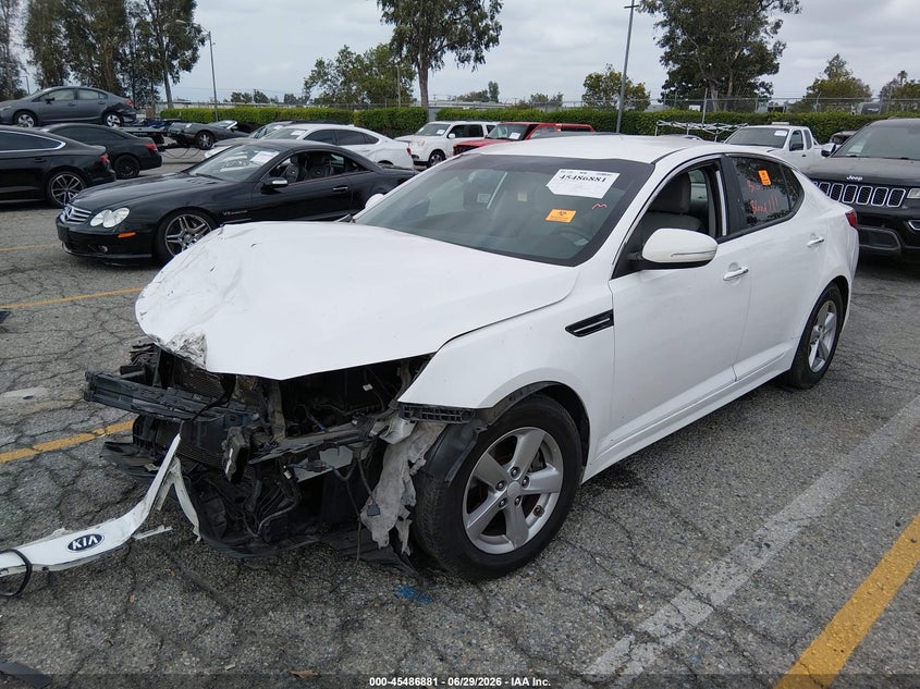 2014 Kia Optima VIN 5XXGM4A72EG313093 IAAI salvage auction — FRONT END, Salvage (California), sold $550 on 2026-07-14 (photo 2)