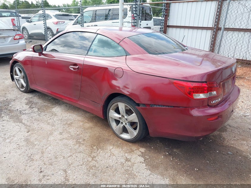 2010 Lexus Is VIN JTHFE2C29A2501400 IAAI salvage auction — NORMAL WEAR, Rebuilt -  Public Restricted (Oklahoma), sold $200 on 2026-07-22 (photo 3)